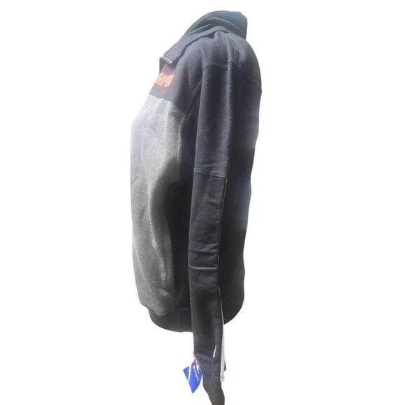 Champion Grey and Black Zip Up Sweater With Red Logo, Size Large NWT - Picture 3 of 5